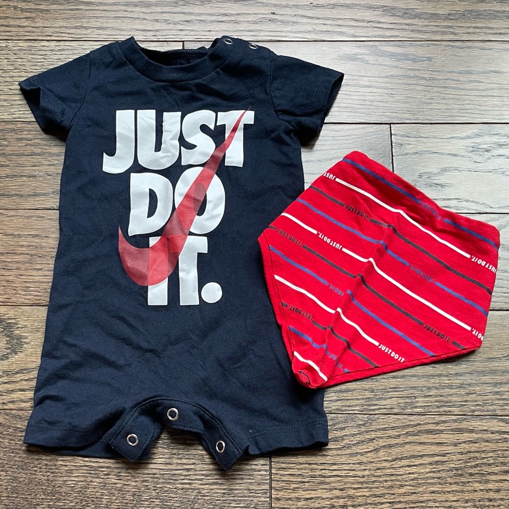 Nike Baby Romper - Size 3M - Just Do It - Red White And Blue